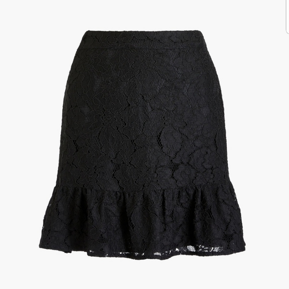 J.Crew Black Lace Skirt